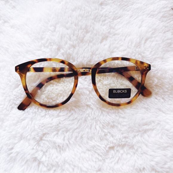 Cole Tortoise Brown Round Blue Light Glasses - Picture 1 of 10